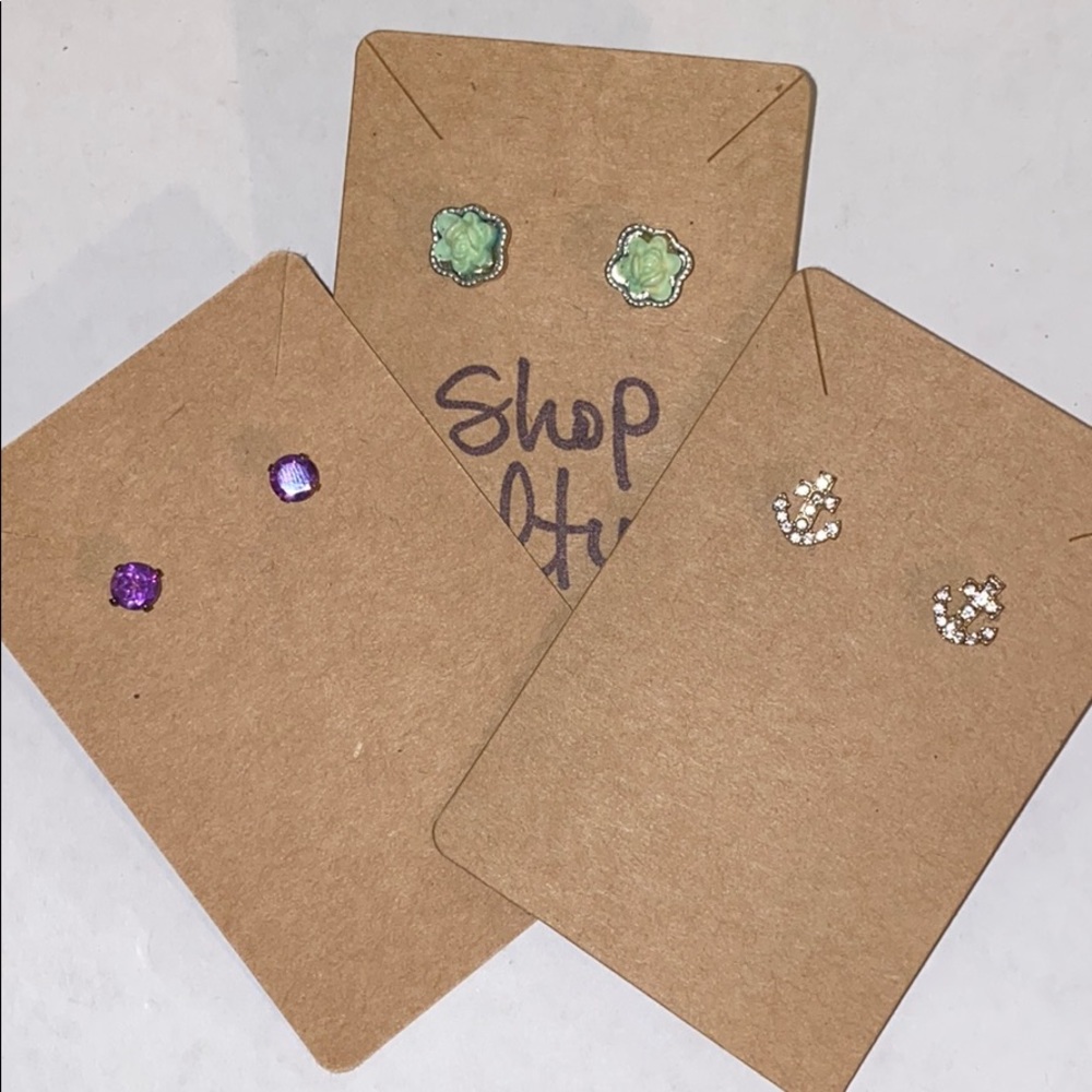 Set of 3 post earrings